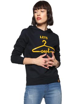 Campus Sutra - Blue Printed Sweatshirt