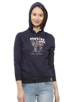 Campus Sutra - Blue Printed Sweatshirt