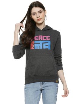 Campus Sutra - Grey Printed Sweatshirt