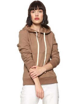 Campus Sutra - Brown Solid Sweatshirt