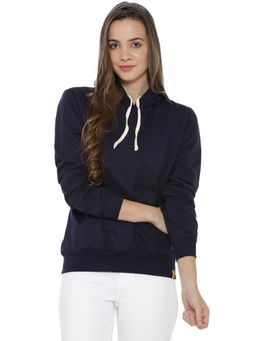 Campus Sutra - Blue Solid Sweatshirt