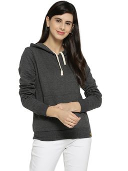 Campus Sutra - Grey Solid Sweatshirt