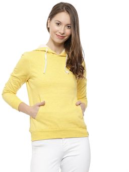 PINACOLADA - Yellow Solid Sweatshirt