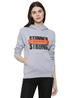 Campus Sutra - Grey Printed Sweatshirt