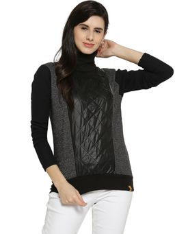 Campus Sutra - Grey Solid Sweatshirt