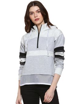 Campus Sutra - Grey Solid Sweatshirt