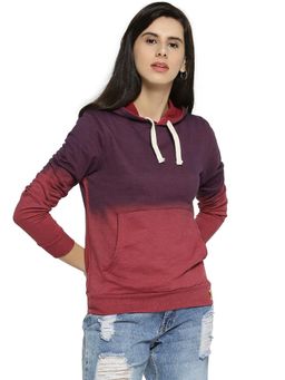 Campus Sutra - Maroon Patterned Sweatshirt