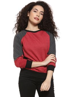 PINACOLADA - Maroon Solid Sweatshirt