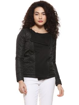 Campus Sutra - Black Solid Jacket