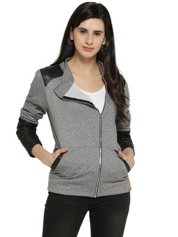 Campus Sutra - Grey Solid Jacket