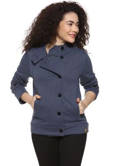 Campus Sutra - Blue Solid Jacket