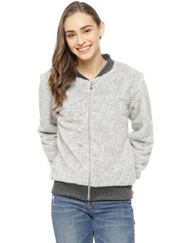 Campus Sutra - Grey Solid Jacket