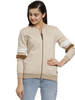 Campus Sutra - Off White Solid Jacket