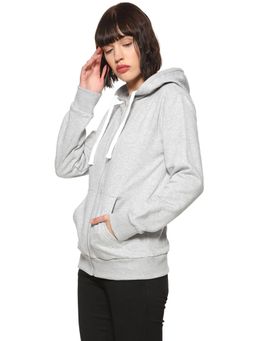 Campus Sutra - Grey Solid Sweatshirt