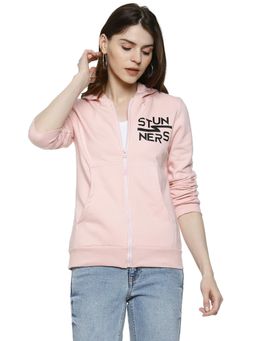 Campus Sutra - Pink Printed Sweatshirt