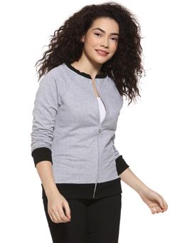 Campus Sutra - Grey Solid Sweatshirt