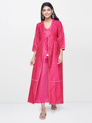 pink ethnic jacket