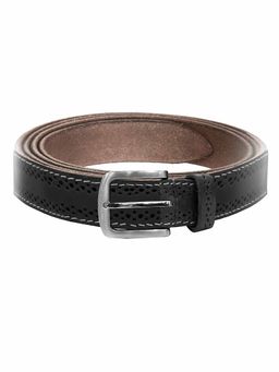 WILDHORN - Classic Leather Black Belt for Men