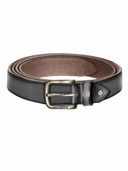 WILDHORN - Classic Leather Black Belt for Men