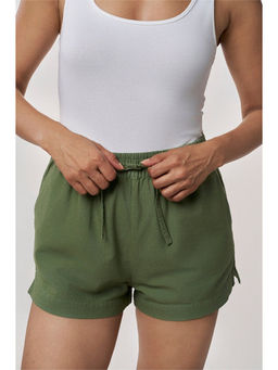 TERRA LUNA - Drai Khadi Safari Green Shorts