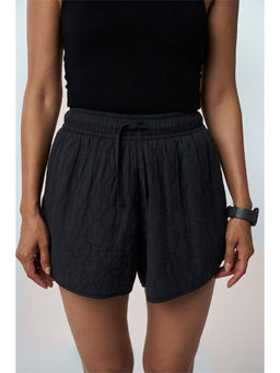 TERRA LUNA - Poppy Khadi Quilted Black Shorts