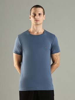 Tommy Hilfiger - Solid Slim Fit Cotton Blue T-Shirt