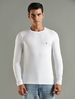 Tommy Hilfiger - Solid Slim Fit Cotton White T-Shirt