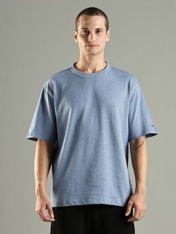 Tommy Hilfiger - Solid Relaxed Fit Cotton Blue T-Shirt