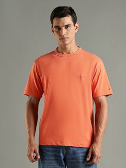 Tommy Hilfiger - Solid Relaxed Fit Cotton Orange T-Shirt