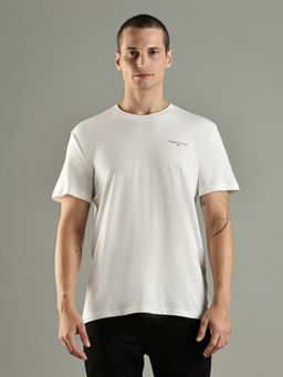 Tommy Hilfiger - Solid Slim Fit Cotton White T-Shirt