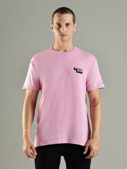 Tommy Hilfiger - Solid Slim Fit Cotton Pink T-Shirt