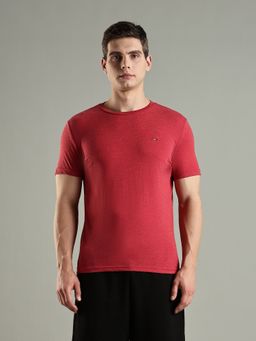 Tommy Hilfiger - Solid Slim Fit Cotton Red T-Shirt
