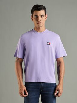 Tommy Hilfiger - Solid Relaxed Fit Cotton Purple T-Shirt