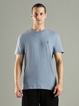 Tommy Hilfiger - Solid Regular Fit Cotton Blue T-Shirt