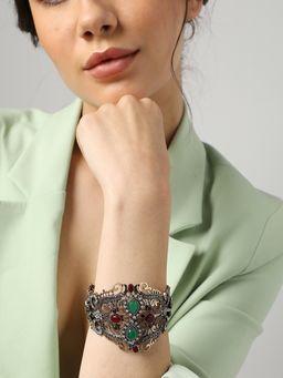 Sohi - Gold Plated Designer Stone Bracelet