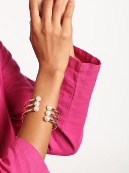 Sohi - Gold Plated Pearls Bracelet