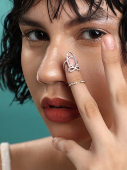Sohi Silver-Plated Nail Ring