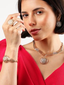 Sohi - Gold Plated Designer Jewellery Set
