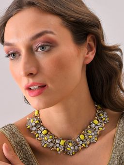 Sohi - Gold Plated Designer Stone Necklace