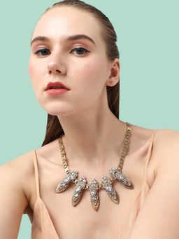 Sohi - Gold Plated Designer Stone Necklace