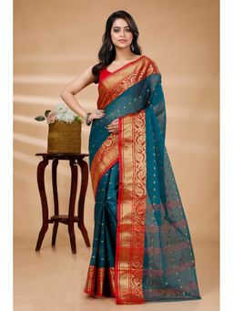 DipDiya - Sachi Pure Cotton Dark Tant Saree Without Blouse