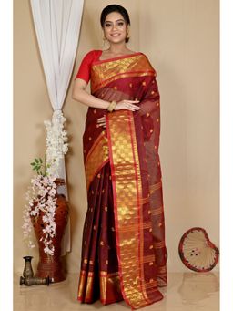 DipDiya - Atula Pure Cotton Brown Tant Saree Without Blouse