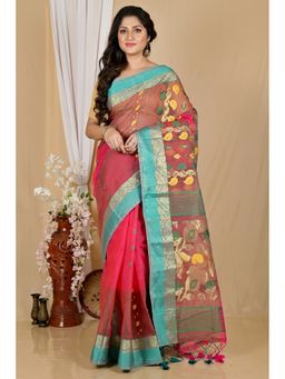 DipDiya - Madhka Pure Cotton Multi-Colour Saree Without Blouse