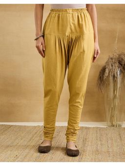 Fabindia - Mustard Solid Regular Fit Churidar