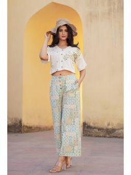 Juniper - White Viscose Embroidered Co-Ord Set