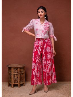 Juniper - Pink Cotton Embroidered Co-Ord Set