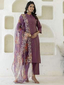 VredeVogel - Purple Kurta with Pant and Dupatta