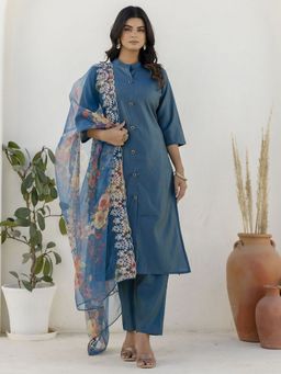 VredeVogel - Blue Kurta with Pant and Dupatta