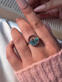 ISHKAARA - Dolphin Ocean Blue Ring