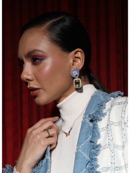 PEARLS INDIA - Purple Berries Drop Earrings